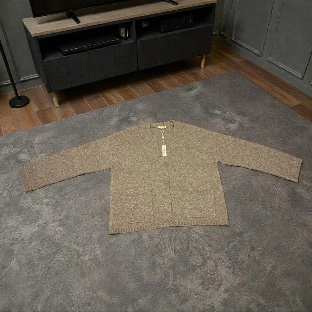 Max Studio Charcoal Cardigan Sweater - Picture 4 of 6